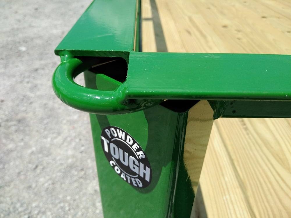 Utility Trailer Green 6.4' X 16' Dovetail Tandem Axle With Gate