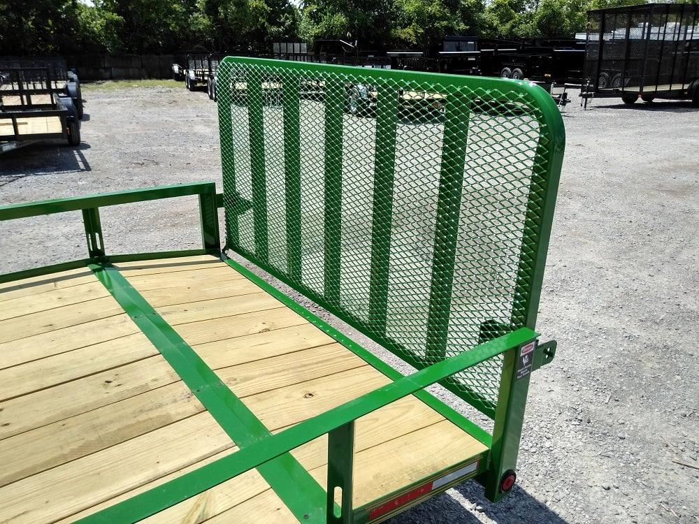 Utility Trailer Green 6.4' X 16' Dovetail Tandem Axle With Gate