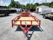 Utility Trailer Red 6.4' X 16' Dovetail Tandem Axle With Gate