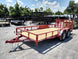 Utility Trailer Red 6.4' X 16' Dovetail Tandem Axle With Gate