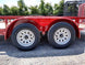 Utility Trailer Red 6.4' X 16' Dovetail Tandem Axle With Gate