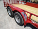 Utility Trailer Red 6.4' X 16' Dovetail Tandem Axle With Gate