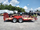 Utility Trailer Red 6.4' X 16' Dovetail Tandem Axle With Gate