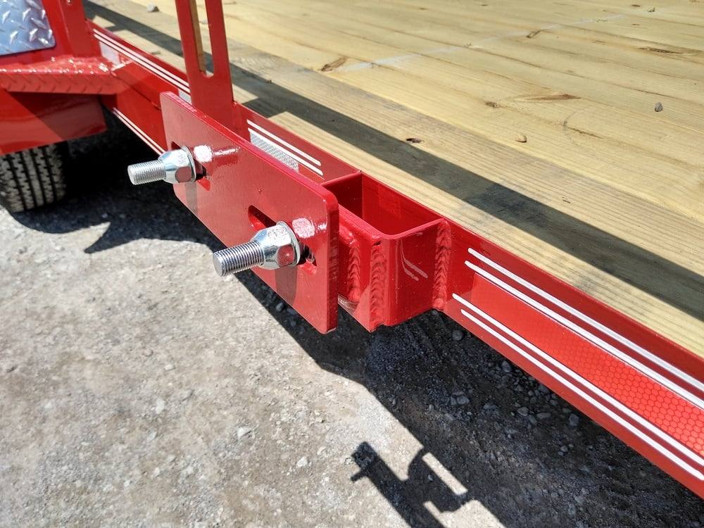 Utility Trailer Red 6.4' X 16' Dovetail Tandem Axle With Gate