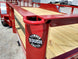 Utility Trailer Red 6.4' X 16' Dovetail Tandem Axle With Gate
