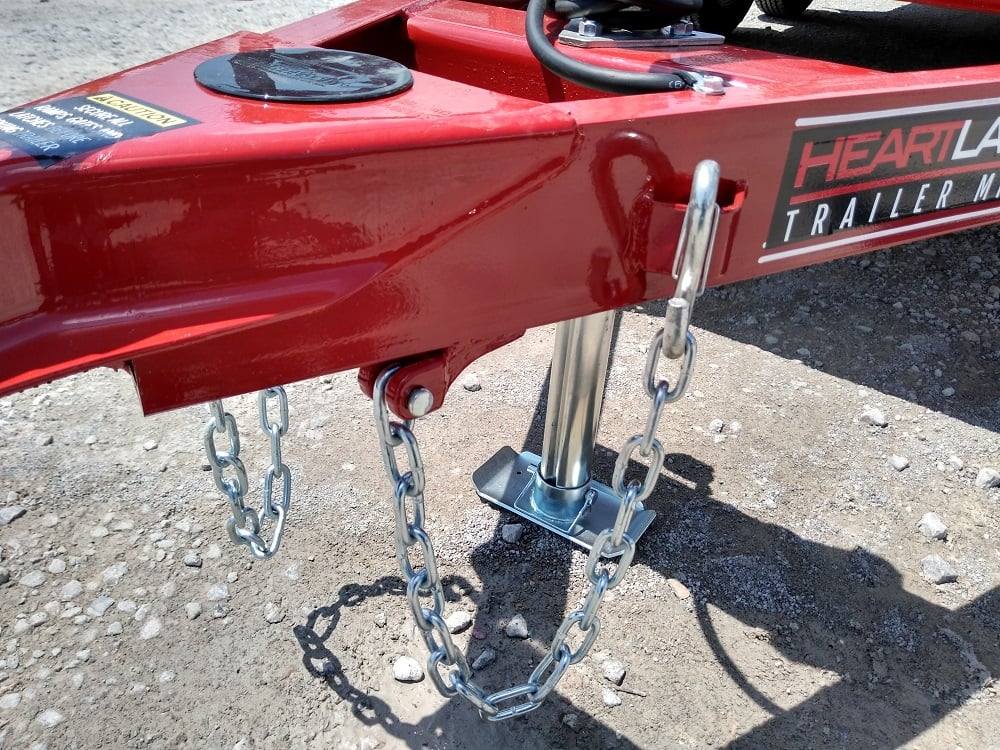 Utility Trailer Red 6.4' X 16' Dovetail Tandem Axle With Gate