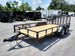 Utility Trailer Black 6.4' X 16' Dovetail Tandem Axle With Gate