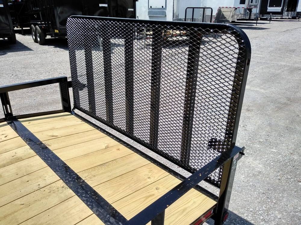 Utility Trailer Black 6.4' X 16' Dovetail Tandem Axle With Gate