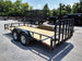 Utility Trailer Black 6.4' X 16' Dovetail Tandem Axle With Gate