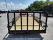 Utility Trailer Black 6.4' X 16' Dovetail Tandem Axle With Gate