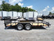 Utility Trailer Black 6.4' X 16' Dovetail Tandem Axle With Gate