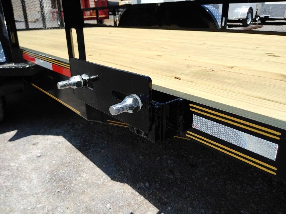Utility Trailer Black 6.4' X 16' Dovetail Tandem Axle With Gate