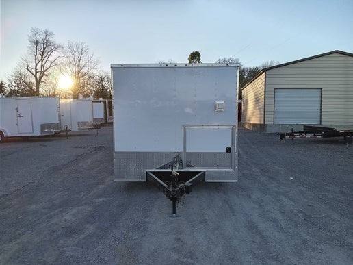 8.5' x 28' White Flat Nose Custom Enclosed Trailer - SLE Equipment - 2