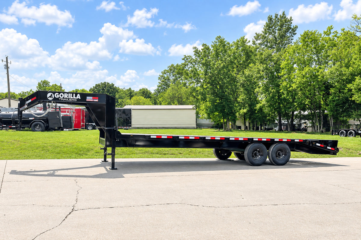 8.5x25 IBeam Gooseneck Deckover Trailer (2) 7K Axles King Kong Ramps 14K GVWR - SLE Equipment - 2