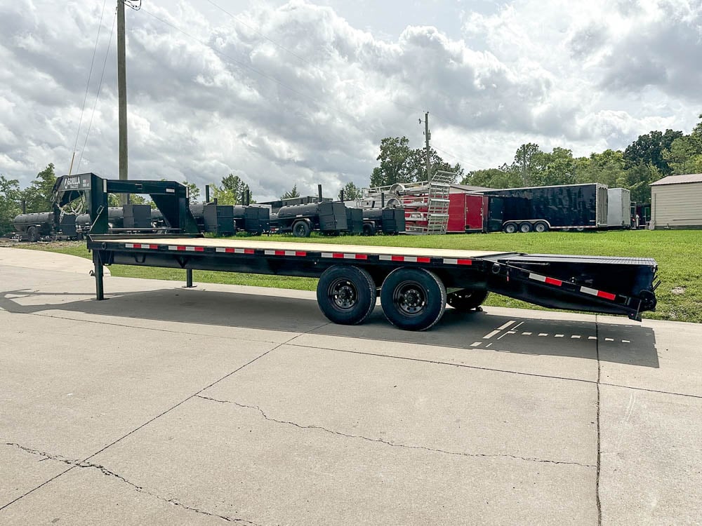 8.5x25 IBeam Gooseneck Deckover Trailer (2) 7K Axles King Kong Ramps