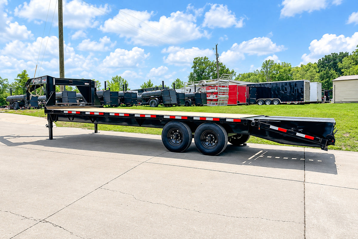 8.5x25 IBeam Gooseneck Deckover Trailer (2) 7K Axles King Kong Ramps 14K GVWR - SLE Equipment - 3