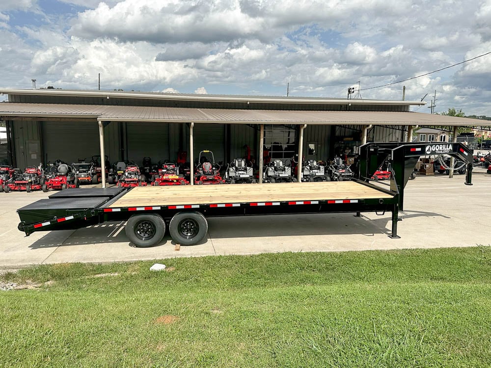 8.5x25 IBeam Gooseneck Deckover Trailer (2) 7K Axles King Kong Ramps