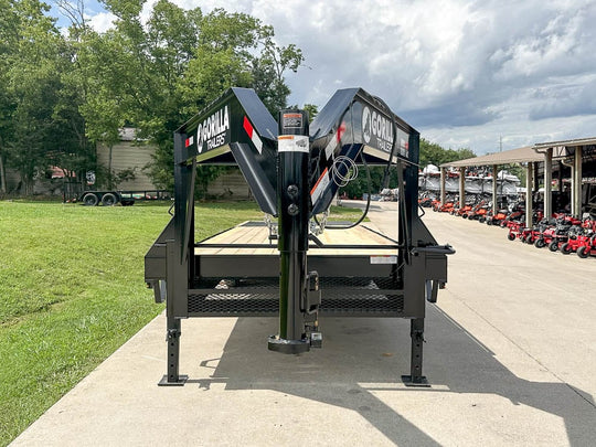 8.5x25 IBeam Gooseneck Deckover Trailer (2) 7K Axles King Kong Ramps