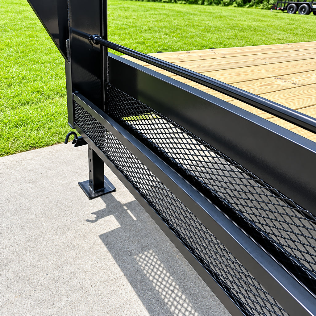 8.5x25 IBeam Gooseneck Deckover Trailer (2) 7K Axles King Kong Ramps 14K GVWR - SLE Equipment - 11