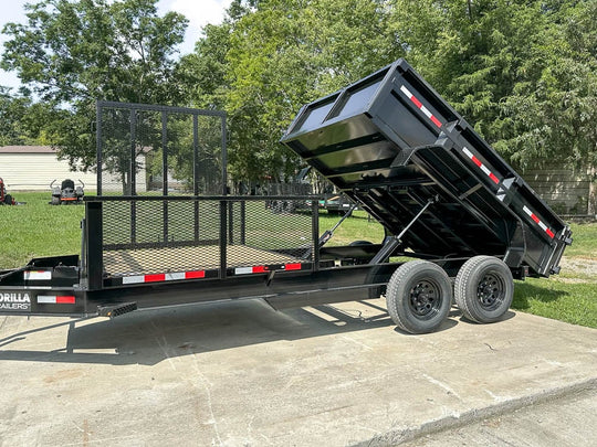 7x16 Hybrid Hydraulic Dump Trailer with 2ft Sides (2) 6K Axles