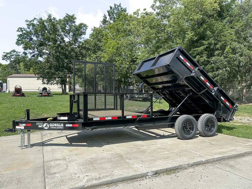 7x16 Hybrid Hydraulic Dump Trailer with 2ft Sides (2) 6K Axles