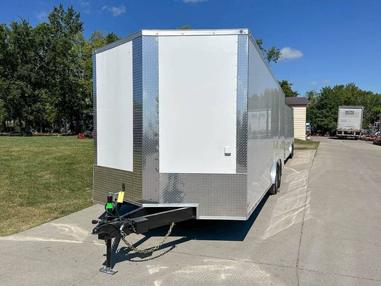 8.5x24 V - Nose Tandem Enclosed Trailer with Elect Pkg A/C and Cabinets - SLE Equipment - 2