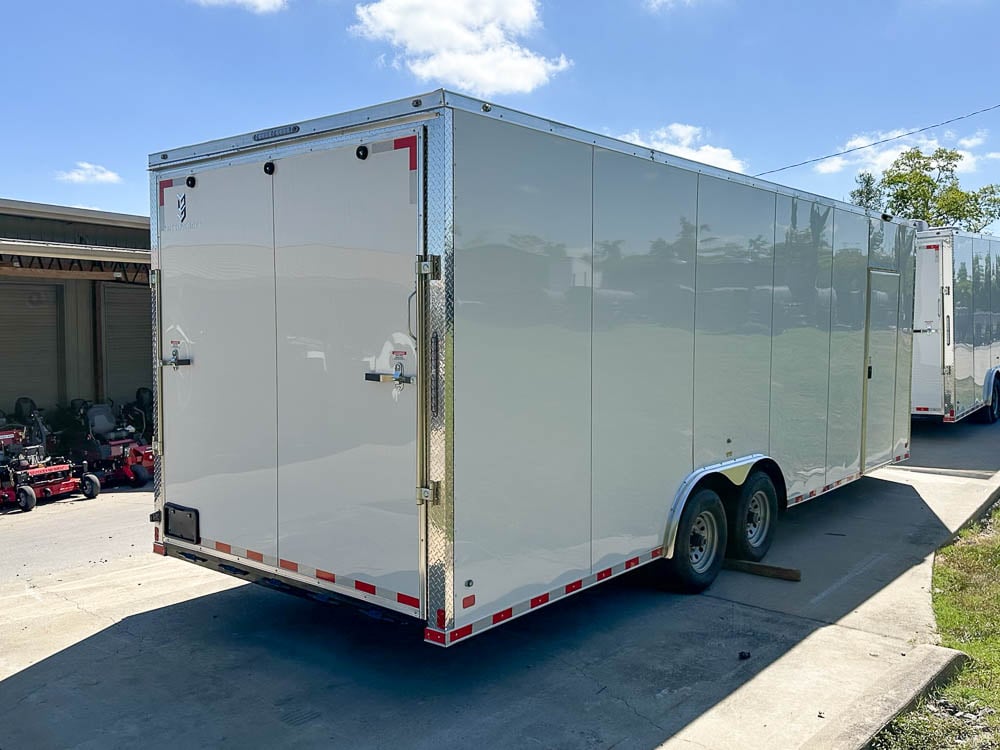 8.5x24 V-Nose Tandem Enclosed Trailer with Elect Pkg A/C and Cabinets