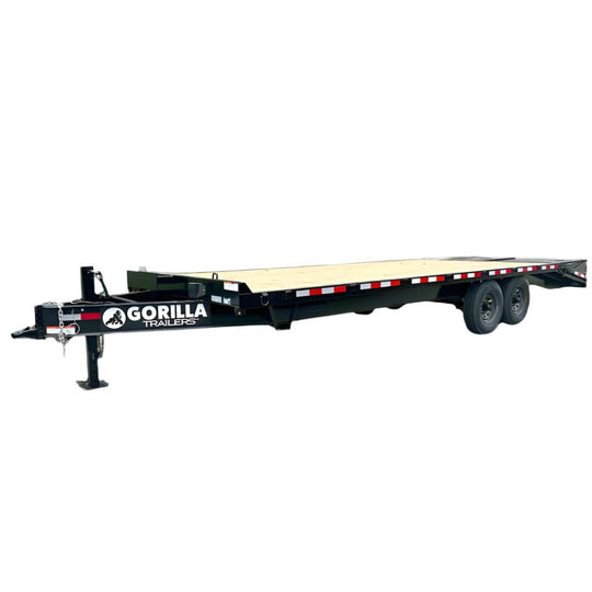 8.5x25 IBeam Deckover Trailer DoveTail (2) 7K Axles King Kong Ramps 14k GVWR - SLE Equipment - 1