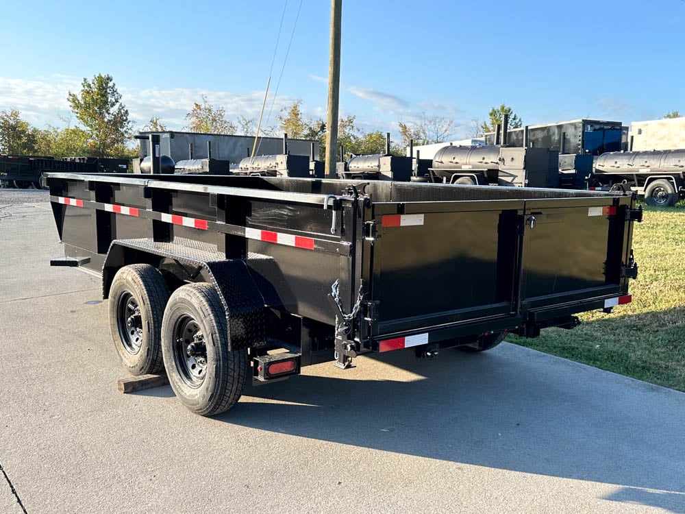 7x14 Gorilla Telescopic IBeam Dump Trailer with 2ft Sides (2) 7K Axles