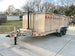 7x16 Gorilla Tan Telescopic IBeam Dump Trailer 4ft Sides (2) 7K Axles