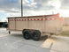 7x16 Gorilla Tan Telescopic IBeam Dump Trailer 4ft Sides (2) 7K Axles