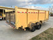 7x16 Gorilla Tan Telescopic IBeam Dump Trailer 4ft Sides (2) 7K Axles