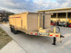 7x16 Gorilla Tan Telescopic IBeam Dump Trailer 4ft Sides (2) 7K Axles