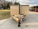 7x16 Gorilla Tan Telescopic IBeam Dump Trailer 4ft Sides (2) 7K Axles