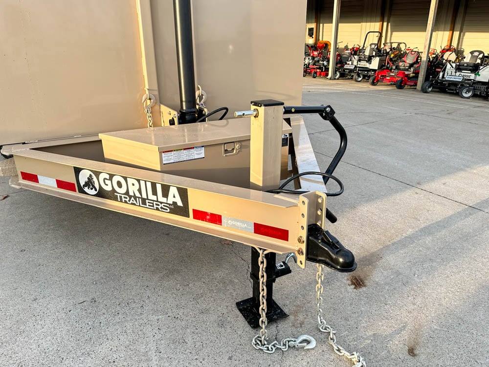 7x16 Gorilla Tan Telescopic IBeam Dump Trailer 4ft Sides (2) 7K Axles