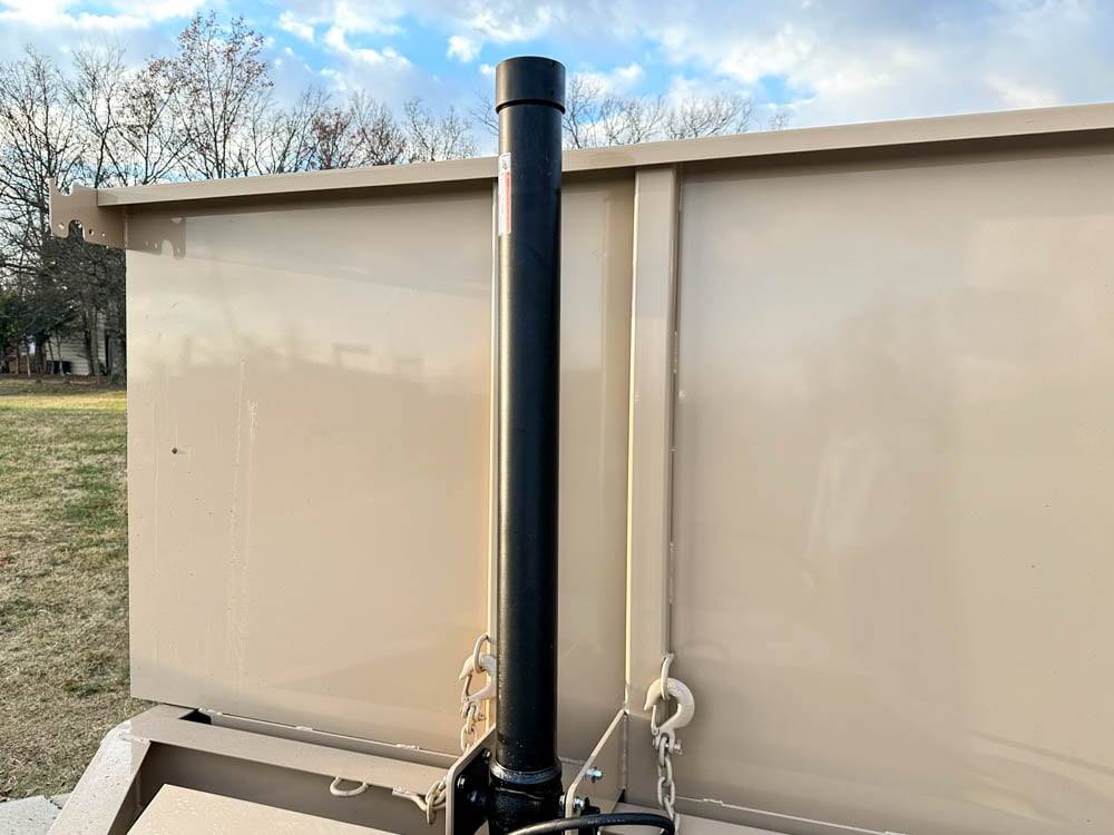 7x16 Gorilla Tan Telescopic IBeam Dump Trailer 4ft Sides (2) 7K Axles