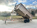 7x16 Gorilla Tan Telescopic IBeam Dump Trailer 4ft Sides (2) 7K Axles