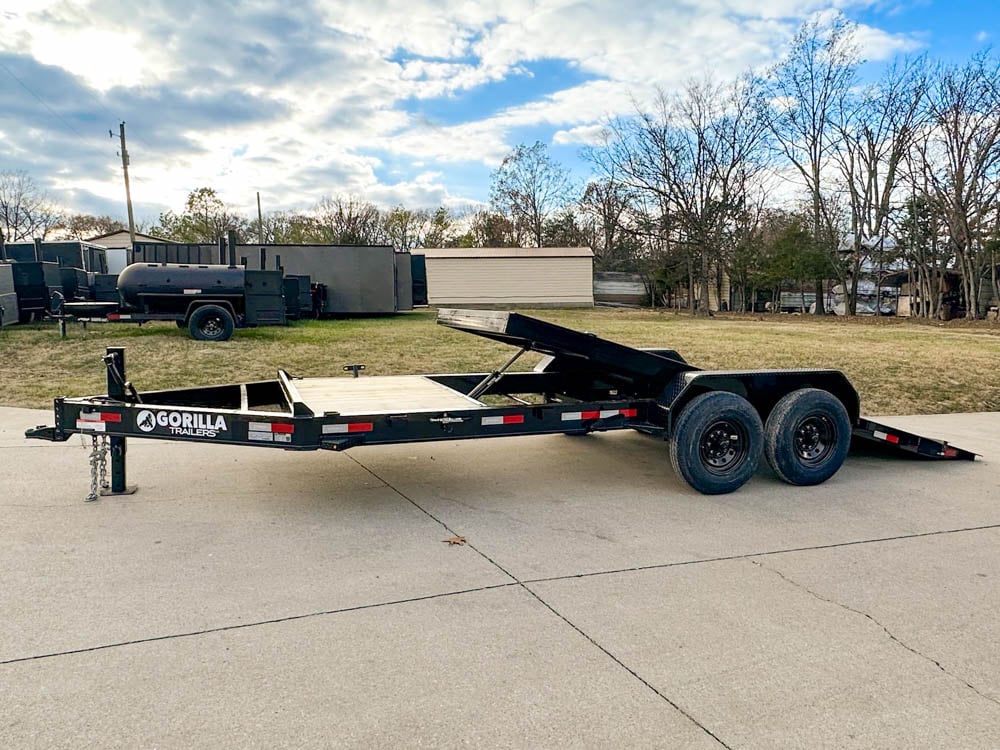 7x20 Heavy Duty Hydraulic Tilt Equipment Trailer (2) 7K Axles