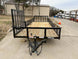7x20 Powder Coated Utility Trailer with Side Gate and 18" Mesh (2) 3,500lb Axles - SLE Equipment - 2