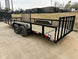 7x20 Powder Coated Utility Trailer with Side Gate and 18" Mesh (2) 3,500lb Axles - SLE Equipment - 5