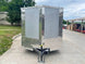 7x14 Enclosed V - Nose Trailer Silver with Ladder Racks (2) 3,500lb Axles Storage - SLE Equipment - 1