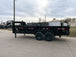 7x16 Gorilla Telescopic Gooseneck IBeam Dump Trailer 2ft Sides (2) 7K Axles