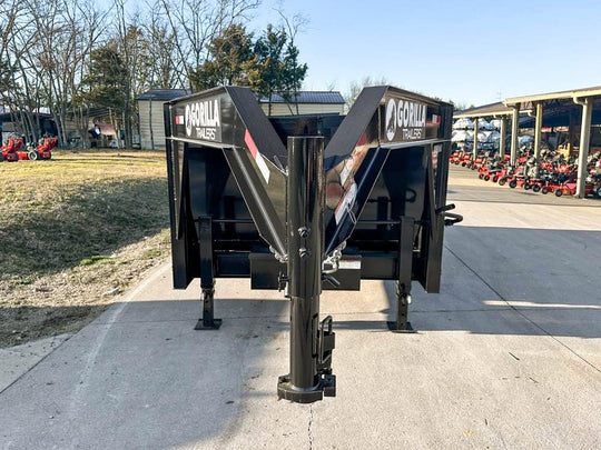 7x14 Gorilla Telescopic Gooseneck IBeam Dump Trailer 3ft Sides (2) 7K Axles - SLE Equipment - 3