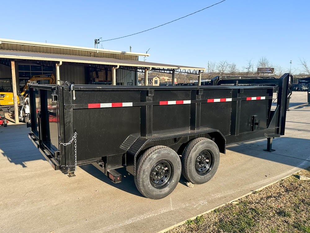 7x14 Gorilla Telescopic Gooseneck IBeam Dump Trailer 3ft Sides (2) 7K Axles