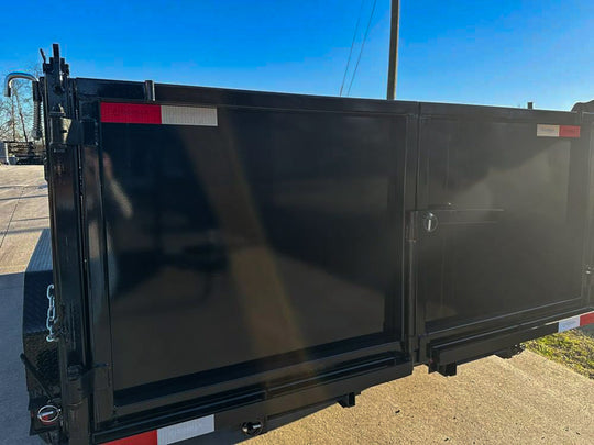 7x14 Gorilla Telescopic Gooseneck IBeam Dump Trailer 3ft Sides (2) 7K Axles - SLE Equipment - 10