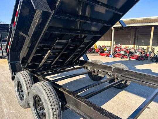 7x14 Gorilla Telescopic Gooseneck IBeam Dump Trailer 3ft Sides (2) 7K Axles - SLE Equipment - 15