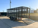 6.4x16 Straight Deck Utility Trailer 6ft Mesh Sides Roof (2) 3,500lb Axles - SLE Equipment - 3