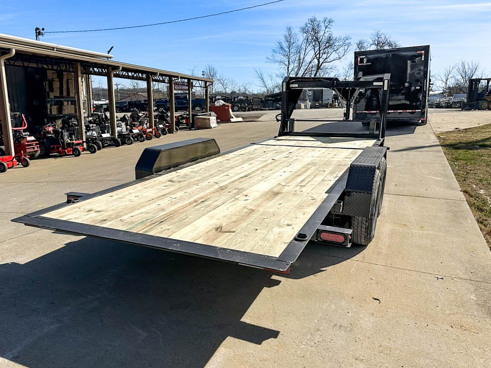 7x22 Gooseneck Tilt Car Hauler Trailer (2) 7K Drop Axles with Brakes