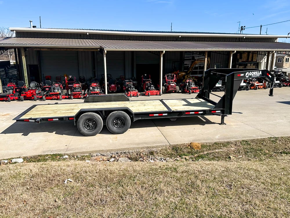 7x22 Gooseneck Tilt Car Hauler Trailer (2) 7K Drop Axles with Brakes