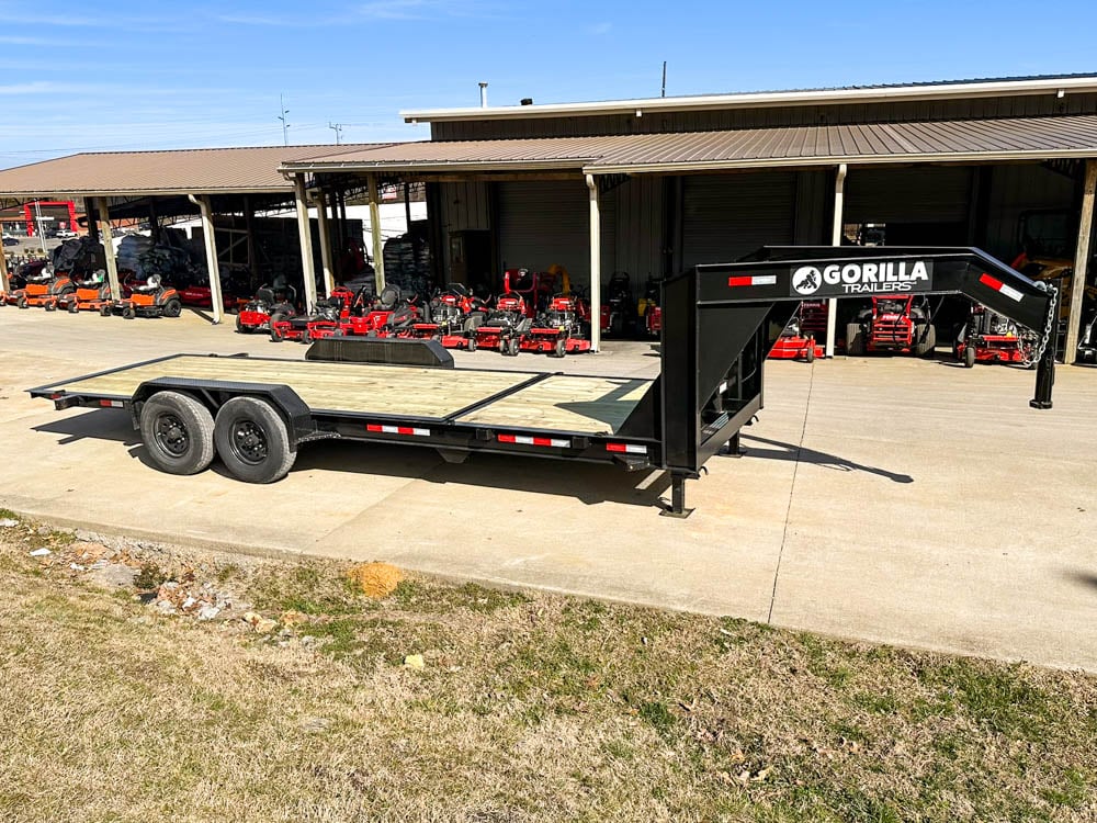 7x22 Gooseneck Tilt Car Hauler Trailer (2) 7K Drop Axles with Brakes